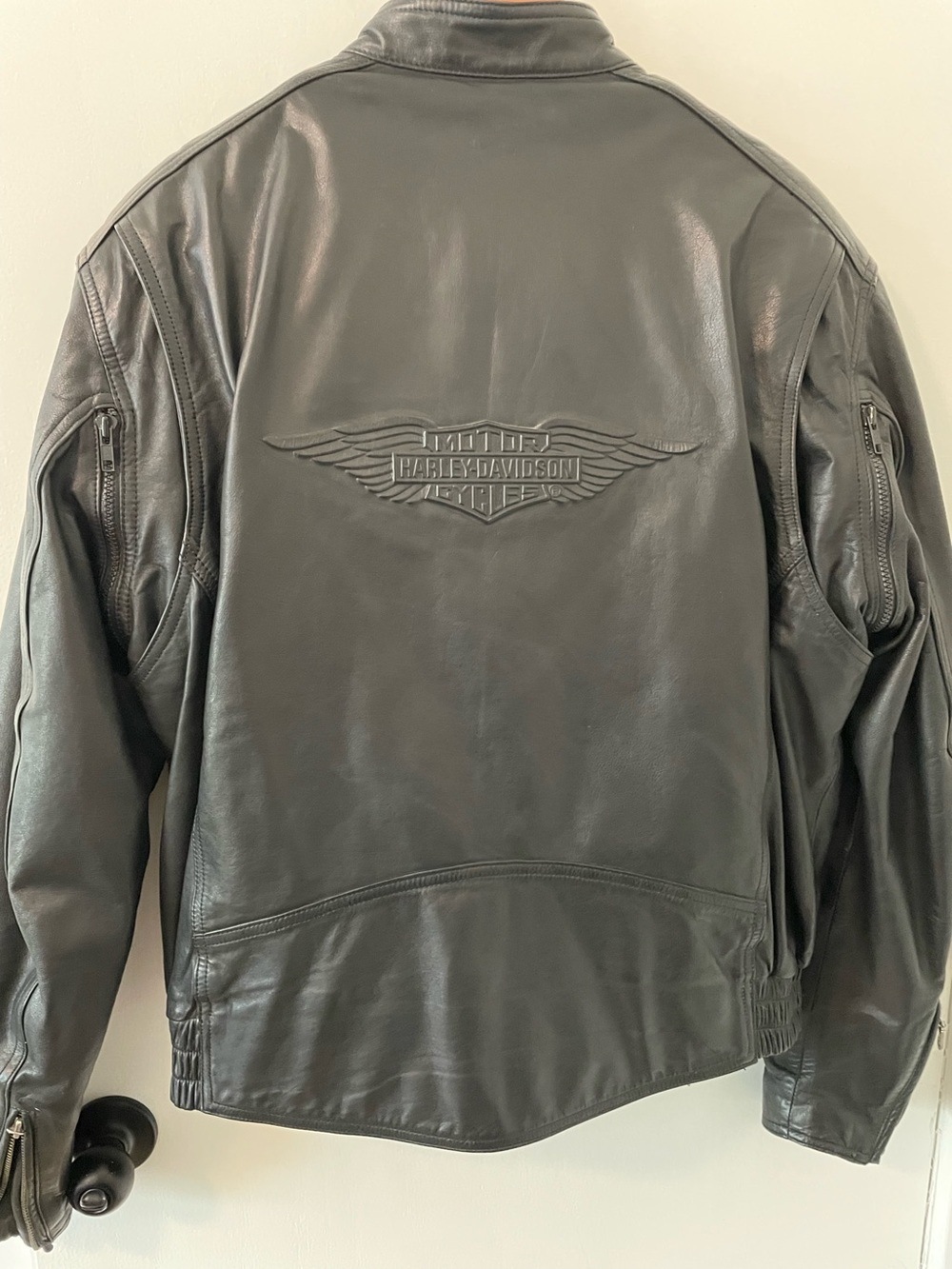 VTG Harley Davidson Leather  Dreamcatcher Jacket Emblem Motorcycle Liner Sz L